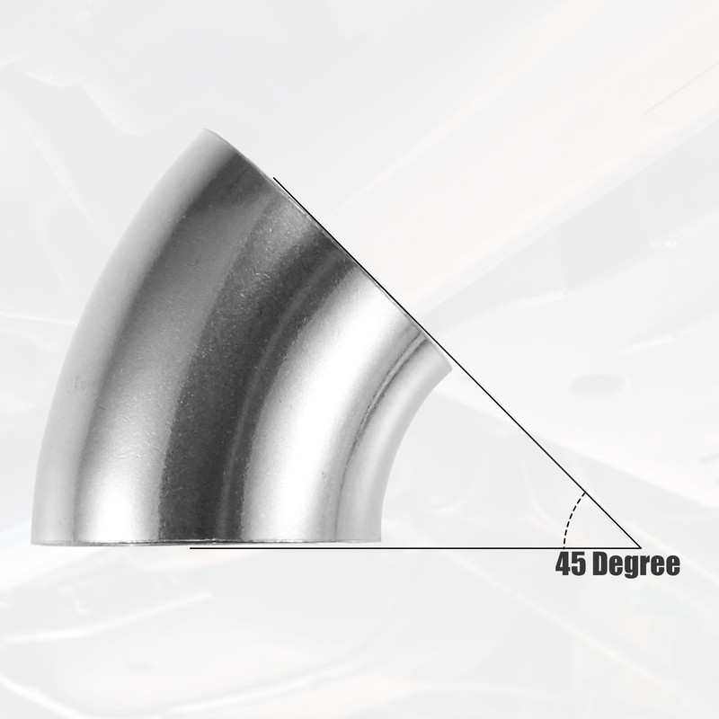 QUARKZMAN 4 Pieces 45 Degree SS304 Stainless Steel Exhaust Elbow