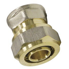 Pipetec Screw Fitting Transition 26 x 3 mm 1 Internal Thread for Multilayer Composite Pipe, DVGW, UBA Compliant, up to max. 100 °C