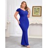 CYCLAMEN Plus Size Sparkly Formal Dress Mermaid Bodycon Maxi Evening