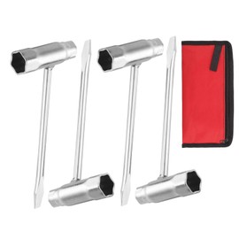 Zocipro Pack of 4 Chainsaw Wrenches, 13 mm x 19 mm T Wrench, Chainsaw Wrench with 20 Sprocket Cover Rod Nut, Chainsaw Wrench Compatible with S-tihl Chainsaws