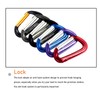 5Pcs Aluminum Alloy Climbing Carabiners 12KN (2697 Lbs) Heavy Duty