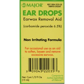 Ear Drops Earwax Removal Aid -- 0.5 fl oz By Major Compare to Debrox