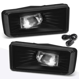PM PERFORMOTOR Front Bumper High-Power LED Fog Lights Lamps w/Switch Compatible with Chevy Silverado 2500HD 07-14,Smoked Lens