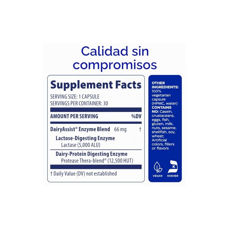 Enzymedica Dairyassist Cápsulas
