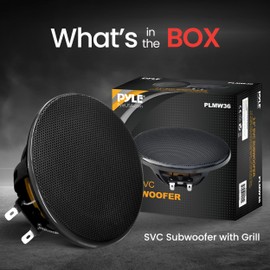 Pyle Single Voice Coil Car Subwoofer - 3.5 Inches, 20 Watts at 4-Ohm Car Audio Powered Subwoofer, PP Cone with Rubber Edge, High-Powered Car Subwoofer PLMW36