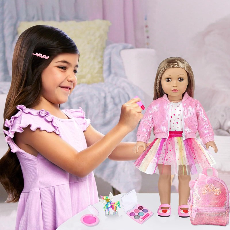 BDDOLL American 18 Inch Doll Clothes and Accessories with Travel