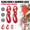 2Pcs Sling Hook with Hammerlock, Caravan Trailer Chain Connecting Extend