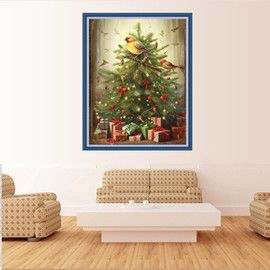 Foxdiviy Stamped Cross Stitch Kits Full Range of Embroidery Needlework Starter Kits for Beginners Adults 11CT Embroidery Patterns Art Crafts DIY Needlepoint Kits-Nativity 18x18 inch