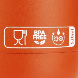 Hotty Thermos Flask 520 ml for Hot and Cold Drinks Height 19.7 cm, Diameter 7 cm, 418 g, Leak-Proof, Thermos Flask with Loop Lid, Double-Walled Insulated, BPA-Free, 304 Stainless Steel, Food Safe