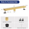 28 Inch Brushed Gold Linear Shower Drain with Adjustable Feet