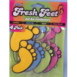 Pack of 4 FRESH FEET, Car Air Fresheners, Carpride cp1128