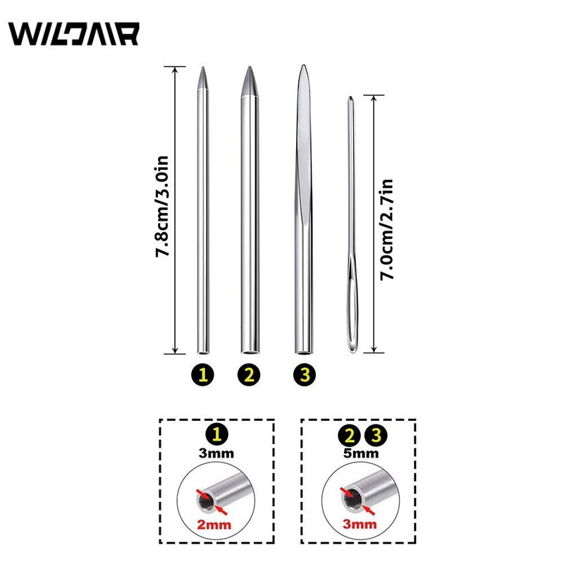 WILDAIR Marlin Spike with 6 Lacing Needles/Fids for Paracord or