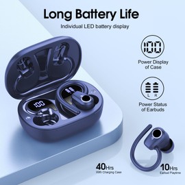 Bluetooth Headphones Sport, In-Ear Headphones Bluetooth 5.3 Earphones with 50 Hours, Wireless Bluetooth HD Stereo, IP7 Waterproof Earbuds, Wireless Headphones ENC Noise Cancelling Mic, Royal Blue