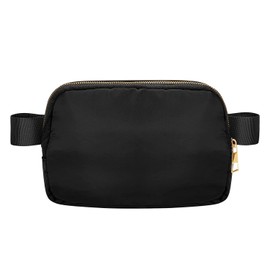 JASGOOD Belt Bag for Women Men Crossbody Fanny Pack Bum Hip Waist Bags with Adjustable Standard Strap for Running,Black