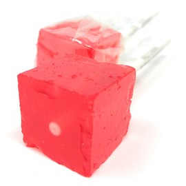 Hard Candy Cube Lollipop Suckers: Individually Wrapped Flavored Sucker Pack by Espeez - Old Fashioned Square Party Pops in Bulk - Wild Cherry, 48 Count
