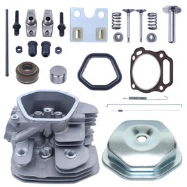 Adefol Cylinder Head Spring Valve Plate Kit for Honda GX390 13HP GX340 11HP Gasoline Engine with Valve Cover Gasket Cylinder Head Gasket Push Rod Guide Plate Inlet Exhaust Valve Spring Valve Rocker