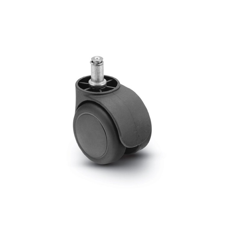 Shepherd PHG5558BK-U 55mm Diameter Twin Nylon Wheel Chair Caster, 7/16"