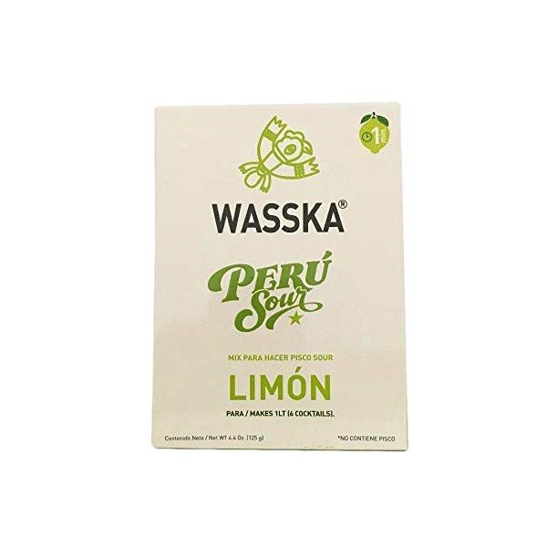 4.4 oz Bag Wasska Peruvian Mix Pisco Sour Lemon / Mix para hacer Pisco Limon