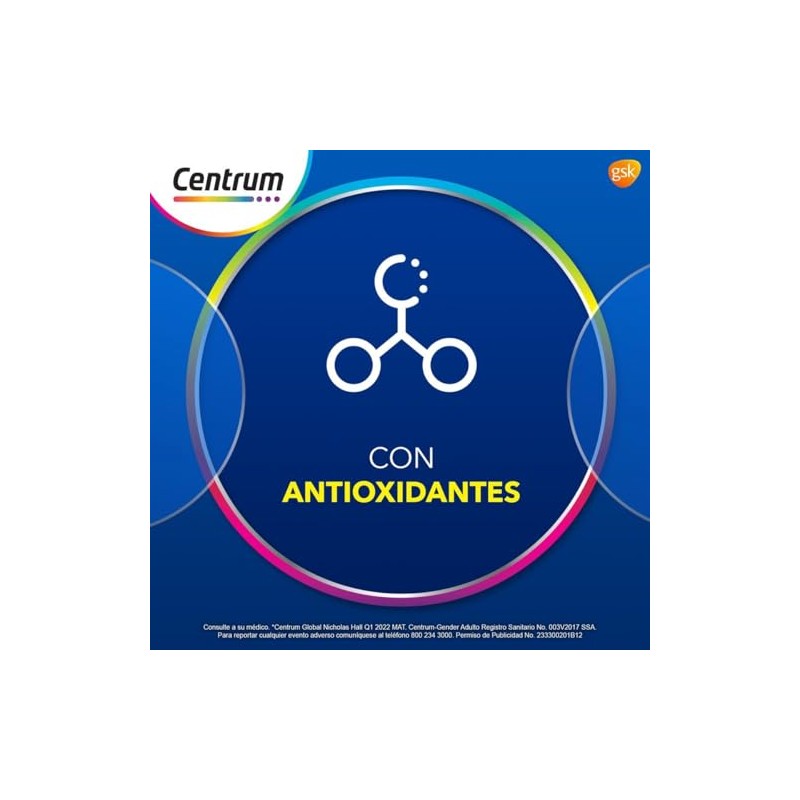 Centrum Multivitaminico Gender Adulto Hombre com Magnesio, Vitamina C, Calcio
