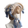 Tea Party Sun Hat Straw Plaited Lace Ribbon Tie Flowers
