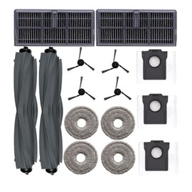 Jpbaisqic Replacement Accessories Kits for Mova P50 Pro Ultra / P10 Pro Ultra Vacuum Cleaner, Parts 2 Main Brush 4 Side Brush 2 Filter 4 Mop Pad 3 Dust Bag