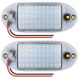Fenikso LED Dome Light, RV Interior Lighting 12v-80v 55LEDs Super Bright RV LED Ceiling Dome Light with ON/Off Switch RV Lights Interior for Car/RV/Trailer/Truck/Camper/Boat Pack of 2