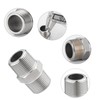 WestCH 1/2 Inch Shower Hose Adapter Stainless Steel Double Nipple