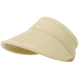 Livingston Womens Hat Wide Brim Sun Visor Sun Protection Summer Hats for Womens, Beige Brown