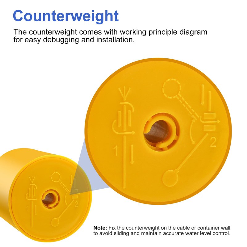 Baomain 4M 13ft Cable Float Switch, Water Level Controller, for