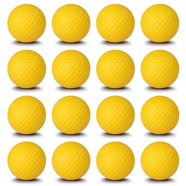 CHAMPKEY Practice Foam Golf Balls 16 or 32 Pack | Limited Flight Golf Balls | True Spin and Feel Training Golf Practice Balls（16 Pack）
