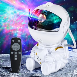 VIYSPNV Starry Sky Projector LED Astronaut Projector with 17 Nebula and Star Models, Adjustable Brightness and Speed, 360° Rotation, for Children and Adults