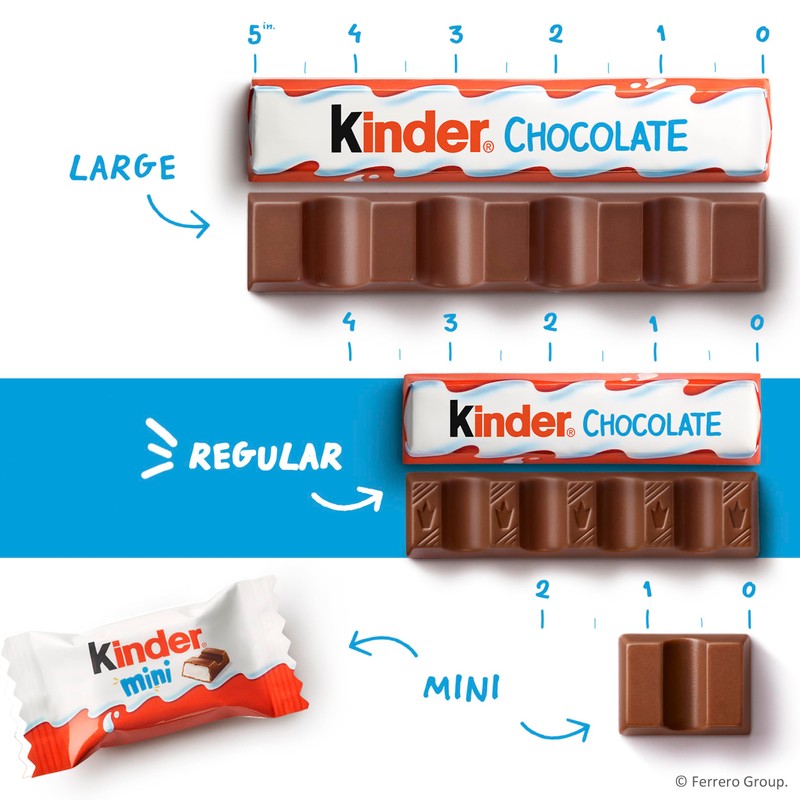 Kinder Chocolate, 18 Four Count Packs, Milk Chocolate Bar with