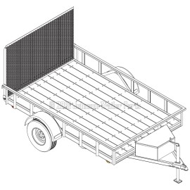 Johnson Trailer Parts 6′ 4" x 10′ Utility Trailer Plans – 3,500 lb Capacity | Trailer Blueprints