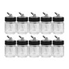 OPHIR Box of 10 Glass 22CC Single-Action Airbrush Bottles for
