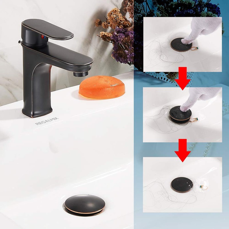Bathroom Sink Drain, Vessel Sink Pop Up Drain With Detachable