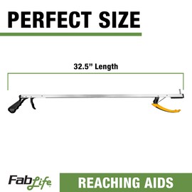 FabLife Reaching Aids for Mobility, Hip Replacement, Knee and Back Surgery, Rehabilitation, Physical Therapy, Daily Living Aid Grabber Magnetic Reacher Extended Reach with Easy Trigger