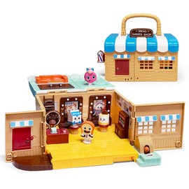 Bread Barbershop Figure Set- 6 Figuirine Collectible Characters, Toddlers Play Toys for 3 4 5, Bread Milk Choco Sausage,BBS Story, Welcome to Bread Barbershop, 10 Sound Effects, Perfect for Kids Gift