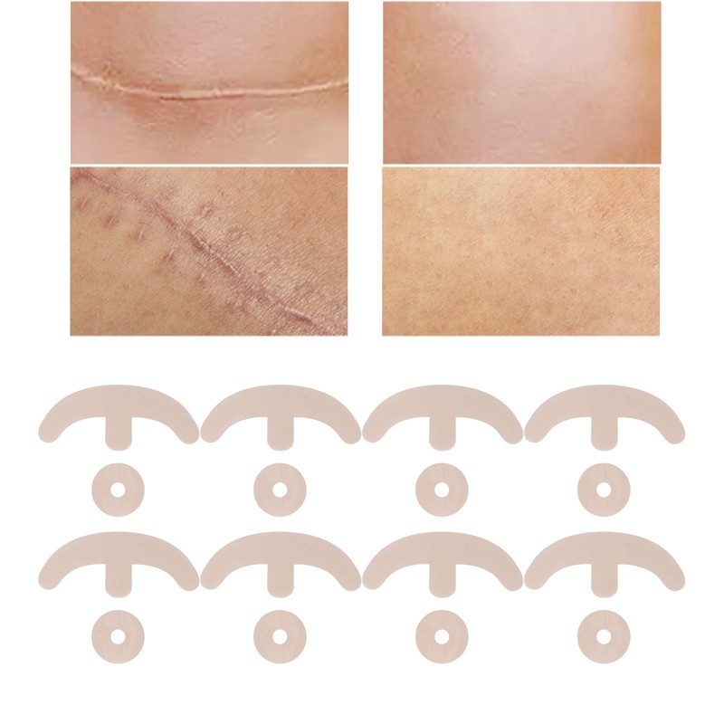 8PCS Chest Scar Patch 8PCS Nipple Patch Silicone Skin Scars