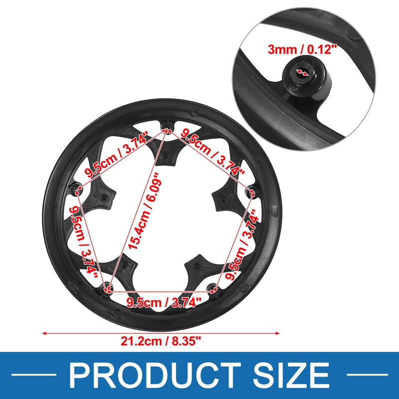 A ABSOPRO Bicycle Crankset Crankset Cover 48 Teeth 9.5 cm