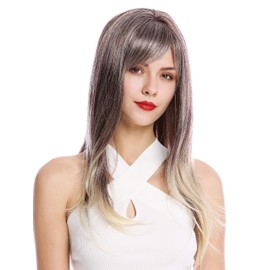 WIG ME UP - GFW2274-99JT613E Lady Quality Wig Long Straight Bangs Fringe Copper Blond Light Blond Streaks Highlights