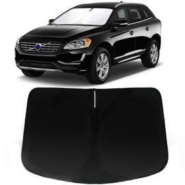 PAIMOHO Windshield Sun Shade for Volvo XC60 2018-2024, Car Front Window Sunshade with 240T Sun Visor Protector Blocks UV Rays Heat Sun Shield Accessories