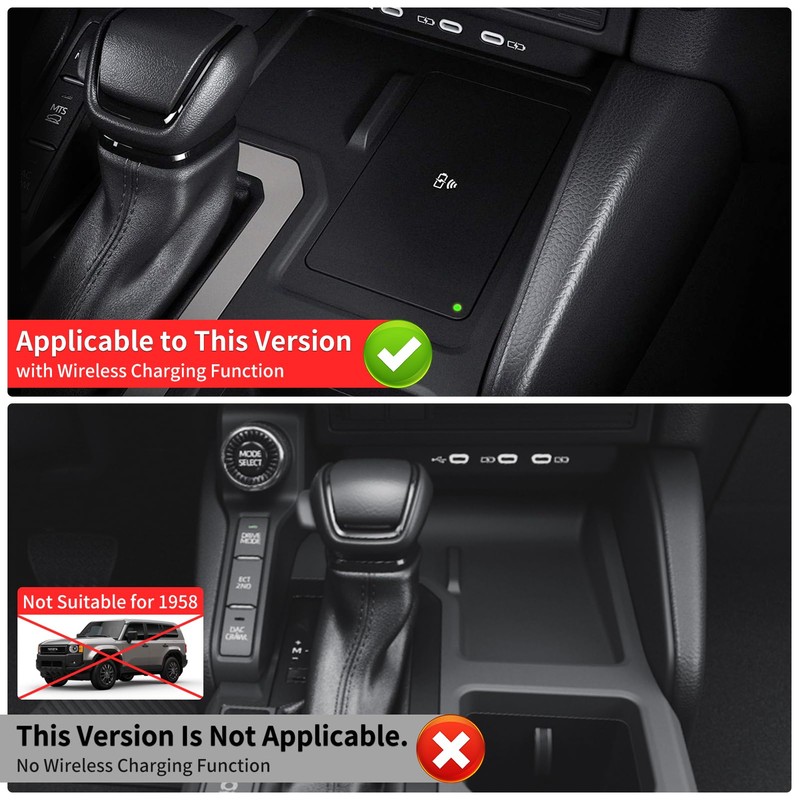 Central Console Wireless Charger Pad for 2024 2025 Toyota Land
