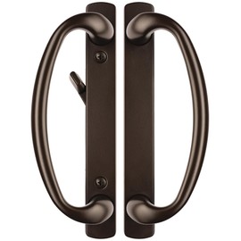 Rockwell Security Charlotte Patio Sliding Door Handle Set in Tuscan Bronze Finish Fits 3-15/16 Inch CTC Screw Holes for Residential Use