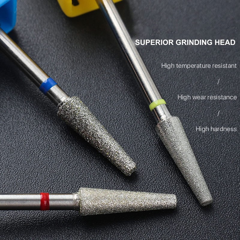 Nail Drill Bits, 3pcs Professional Russian Style Manicure Pedicure Remover