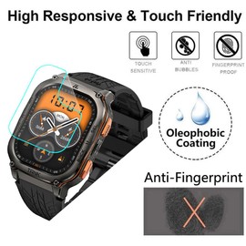 Futanwei for KOSPET Tank M3 Ultra Smart Watch Screen Protector 1.96" [5 Pack] HD Clear Soft PET Film [Anti-Fingerprint] [Anti-Scratch] [Bubble Free] Compatible for KOSPET Tank M3 Ultra GPS Smart Watch