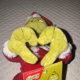 Gemmy 2024 The Grinch ANIMATED 14" Plush Gemmy Heart Hands Dancing & Singing Dr Seuss