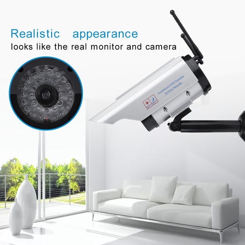 Solar Power Fake/Dummy Adjustable Camera For Security Surveillance Indoor Outdoor