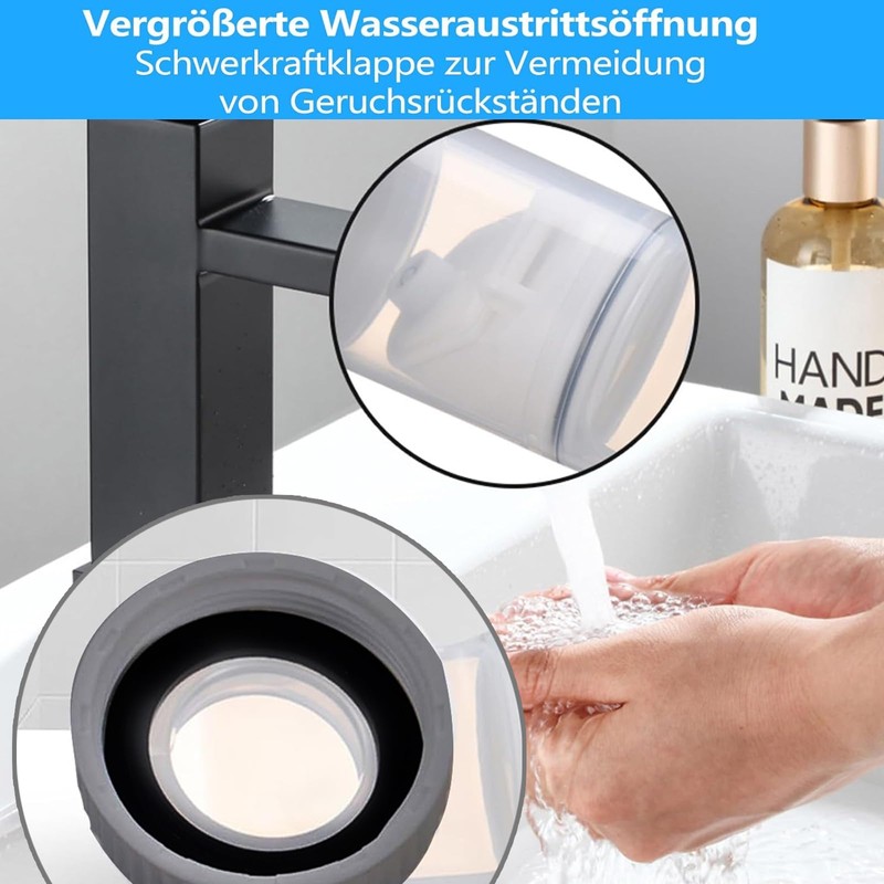 LANZLC Space-Saving Siphon, Flexible Drain Hose, 1 1/4 Inch Siphon,