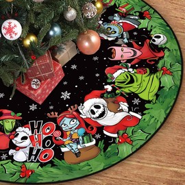 Christmas Tree Skirt 48'' Navidad Tree Collar Winter Xmas Tree Mat Indoor Outdoor Decor Merry Christmas Decorations for Home