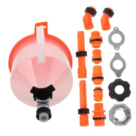 Ciieeo 1 Set Spill Coolant Filling Kit Radiator Funnel Tool for Effortless Fluid Transfer Compatibility for All Car Models Stylish Orange Design with Switch for Convenient Operation